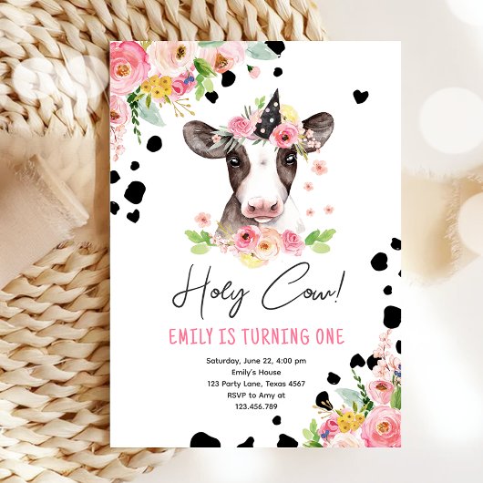 Heilige Koe Ik ben '1-meisje-boerderijdieren 's av Kaart