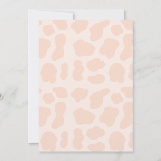 Heilige Koe Ik ben 1 meisje op 1 verjaardag Save The Date (Achterkant)