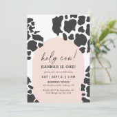 Heilige Koe Ik ben 1-roze meisje 1 verjaardag Kaart (Staand voorkant)