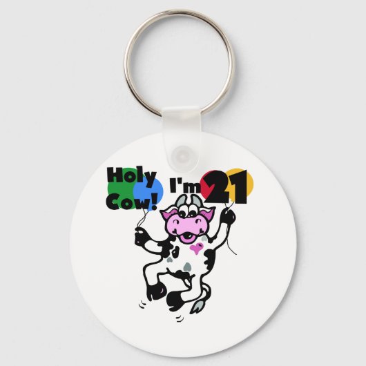 Heilige Koe Ik ben 21 T-shirts en cadeautjes Sleutelhanger (Voorkant)