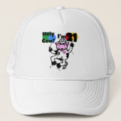 Heilige Koe Ik ben 21 T-shirts en cadeautjes Trucker Pet (Voorkant)