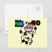 Heilige Koe Ik ben 40 T-shirts en cadeautjes Briefkaart (Voorkant / Achterkant)