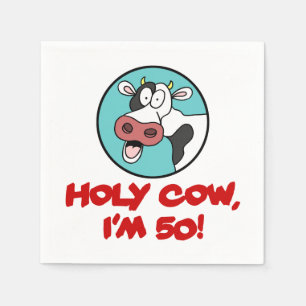 Heilige Koe ik ben 50 Funny Cartoon Cow Servet