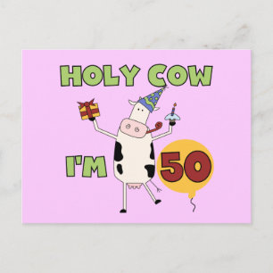 Heilige Koe Ik ben 50-jarige T-shirts en Gifts Briefkaart