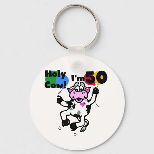 Heilige Koe Ik ben 50 T-shirts en cadeautjes Sleutelhanger (Voorkant)