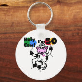 Heilige Koe Ik ben 50 T-shirts en cadeautjes Sleutelhanger (Voorkant)
