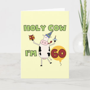 Heilige Koe Ik ben 60 T-shirts en cadeautjes Kaart