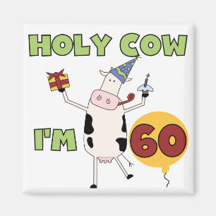 Heilige Koe Ik ben 60 T-shirts en cadeautjes Magneet