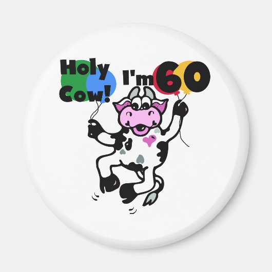 Heilige Koe Ik ben 60 Tshirts en cadeautjes Magneet (Voorkant)
