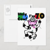 Heilige Koe Ik ben 70 T-shirts en cadeautjes Briefkaart (Voorkant / Achterkant)