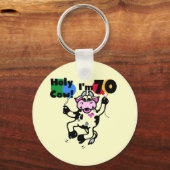 Heilige Koe Ik ben 70 T-shirts en cadeautjes Sleutelhanger (Voorkant)