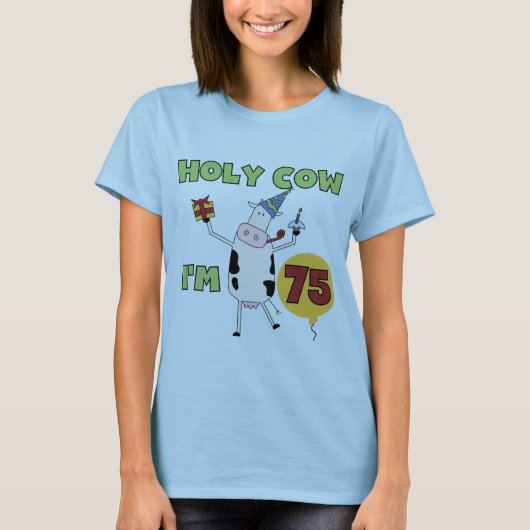 Heilige Koe Ik ben 75 T-shirts en cadeautjes (Voorkant)