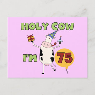 Heilige Koe Ik ben 75 T-shirts en cadeautjes Briefkaart