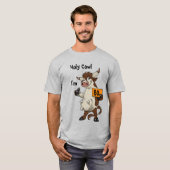 Heilige Koe Ik ben 80 Funny Cartoon 80th Birthday T-shirt (Voorkant volledig)