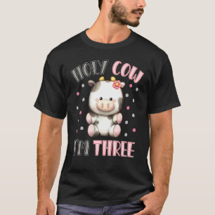 Heilige Koe... Ik ben drie Cute Boerderij Animal 3 T-shirt