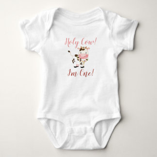 Heilige Koe! Ik ben Eén! 1e verjaardag outfit. Romper