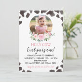 Heilige Koe Ik ben een bloemrijke Boerderij verjaa Kaart (Staand voorkant)