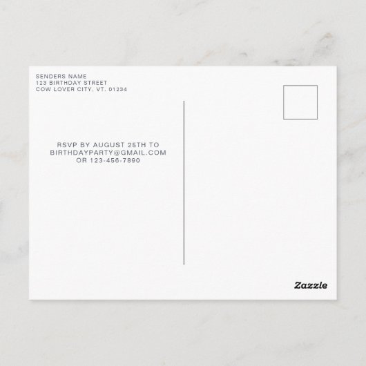 Heilige Koe Ik ben een Boerderij Schattige 1e Verj Briefkaart (Achterkant)