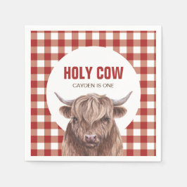 Heilige Koe Ik ben een bruine Koe Printerverjaarda Servet