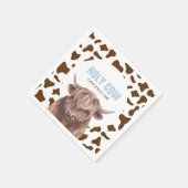 Heilige Koe Ik ben een bruine Koe Printerverjaarda Servet (Hoek)