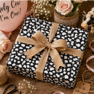 Heilige Koe Ik Ben Eén Cowgirl 1e Verjaardag Cadeaupapier