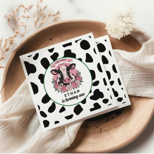 Heilige Koe, ik ben een Cowgirl 1e verjaardagsfees Servet