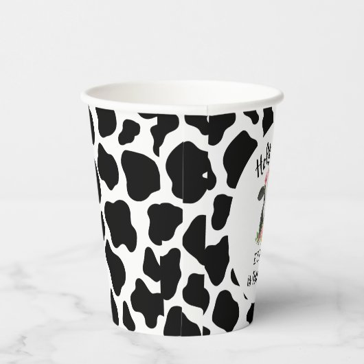 Heilige Koe Ik Ben Een Cowgirl 1e Verjaardagsfeest Papieren Bekers (Rechts)