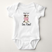 Heilige Koe Ik Ben Eén Eerste Verjaardag Bodysuit