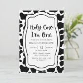 Heilige Koe, ik ben een eerste verjaardag Kaart (Staand voorkant)