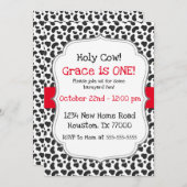 Heilige Koe, ik ben een eerste verjaardag Kaart (Voorkant / Achterkant)