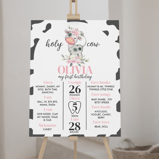 Heilige Koe... ik ben een eerstejaars mijlpaal. Poster