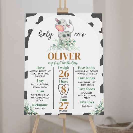 Heilige Koe... ik ben een eerstejaars mijlpaal. Poster