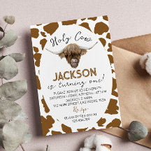 Heilige Koe Ik ben een Highland Koe 1e Verjaardag