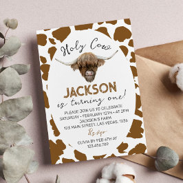 Heilige Koe Ik ben een Highland Koe 1e Verjaardag Kaart