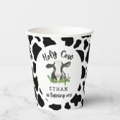 Heilige Koe Ik Ben Eén Koe 1e Verjaardagsfeestje Papieren Bekers (Voorkant)