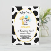 Heilige Koe Ik ben een Koe 1ste verjaardag Kaart (Staand voorkant)