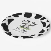 Heilige Koe Ik ben een Koe 1ste verjaardag Papieren Bordje (Gekanteld)