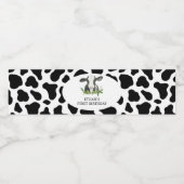 Heilige Koe Ik ben een Koe 1ste verjaardag Waterfles Etiket (Enkel label)