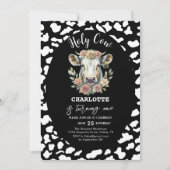 Heilige Koe Ik ben een Koe Meisje 1e Verjaardag Kaart (Voorkant)