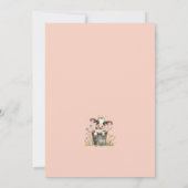 Heilige Koe Ik ben een Koe Meisje Roze Eerste Verj Kaart (Achterkant)