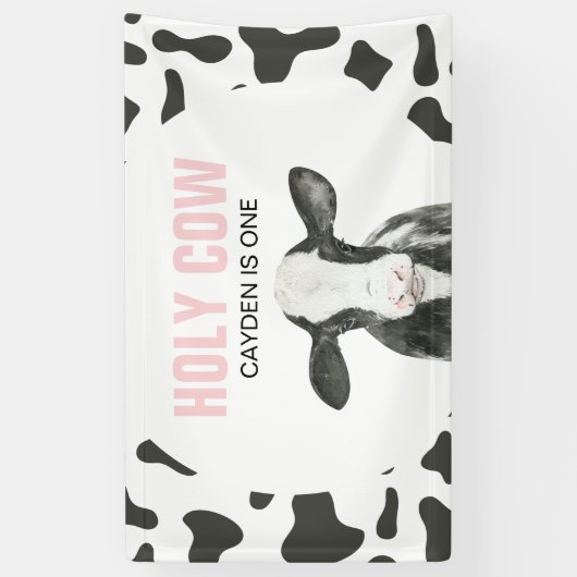 Heilige Koe Ik ben een Koe printbanner Spandoek (Verticaal)