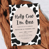 Heilige Koe Ik Ben Een Koeienprint 1e Verjaardagsu Kaart