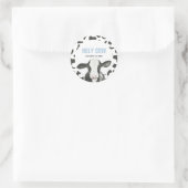 Heilige Koe Ik ben één Koeienprint verjaardag Klas Ronde Sticker (Tas)