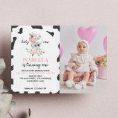 Heilige Koe Ik Ben Een Meisje 1e Verjaardagsuitnod Kaart