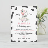 Heilige Koe Ik Ben Eén Meisje Eerste Verjaardagsui Kaart (Staand voorkant)