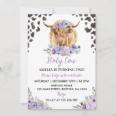 Heilige Koe Ik Ben Een Meisje Eerste Verjaardagsui Kaart (Voorkant)