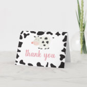 Heilige Koe Ik ben een roze Gingham Daisy Dank je Kaart (Voorkant)