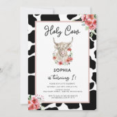 Heilige Koe Ik ben een roze verjaardag Kaart (Voorkant)