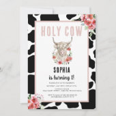 Heilige Koe Ik ben een roze verjaardag Kaart (Voorkant)
