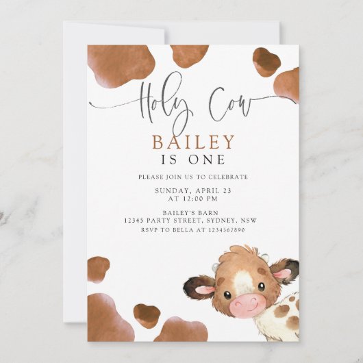 Heilige Koe, ik ben EEN Schattigee bruine Koe Kaart (Voorkant)